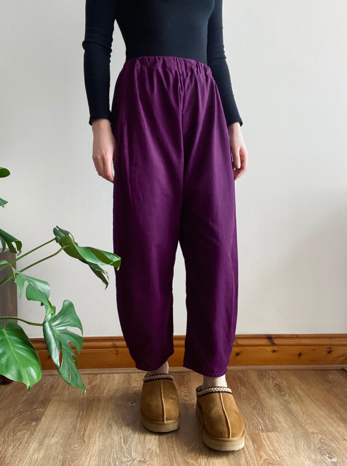 Purple Cotton Trousers