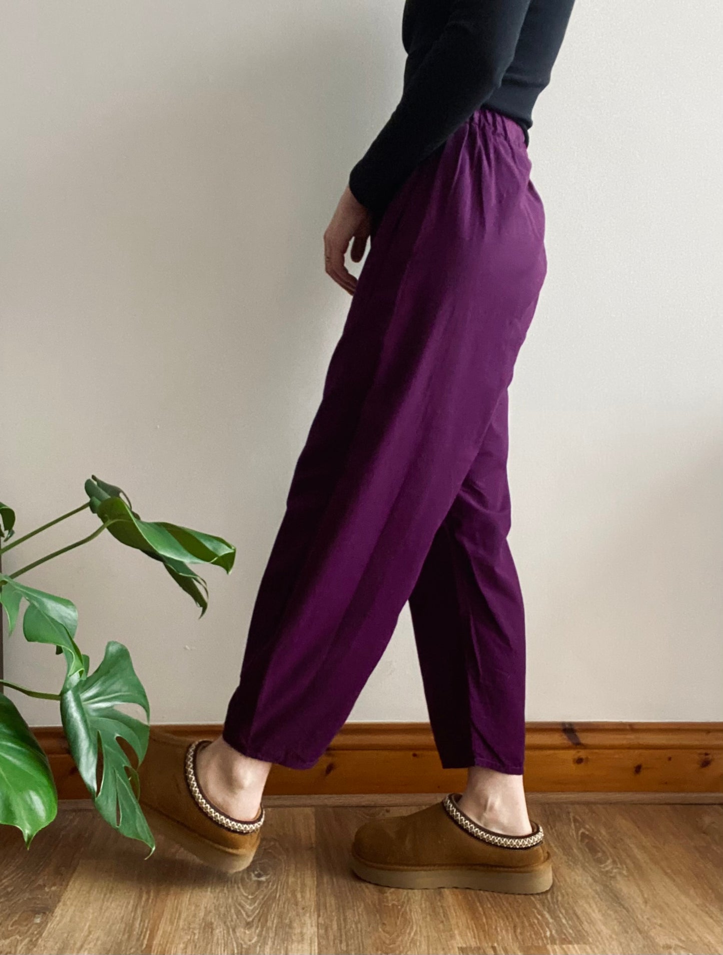 Purple Cotton Trousers