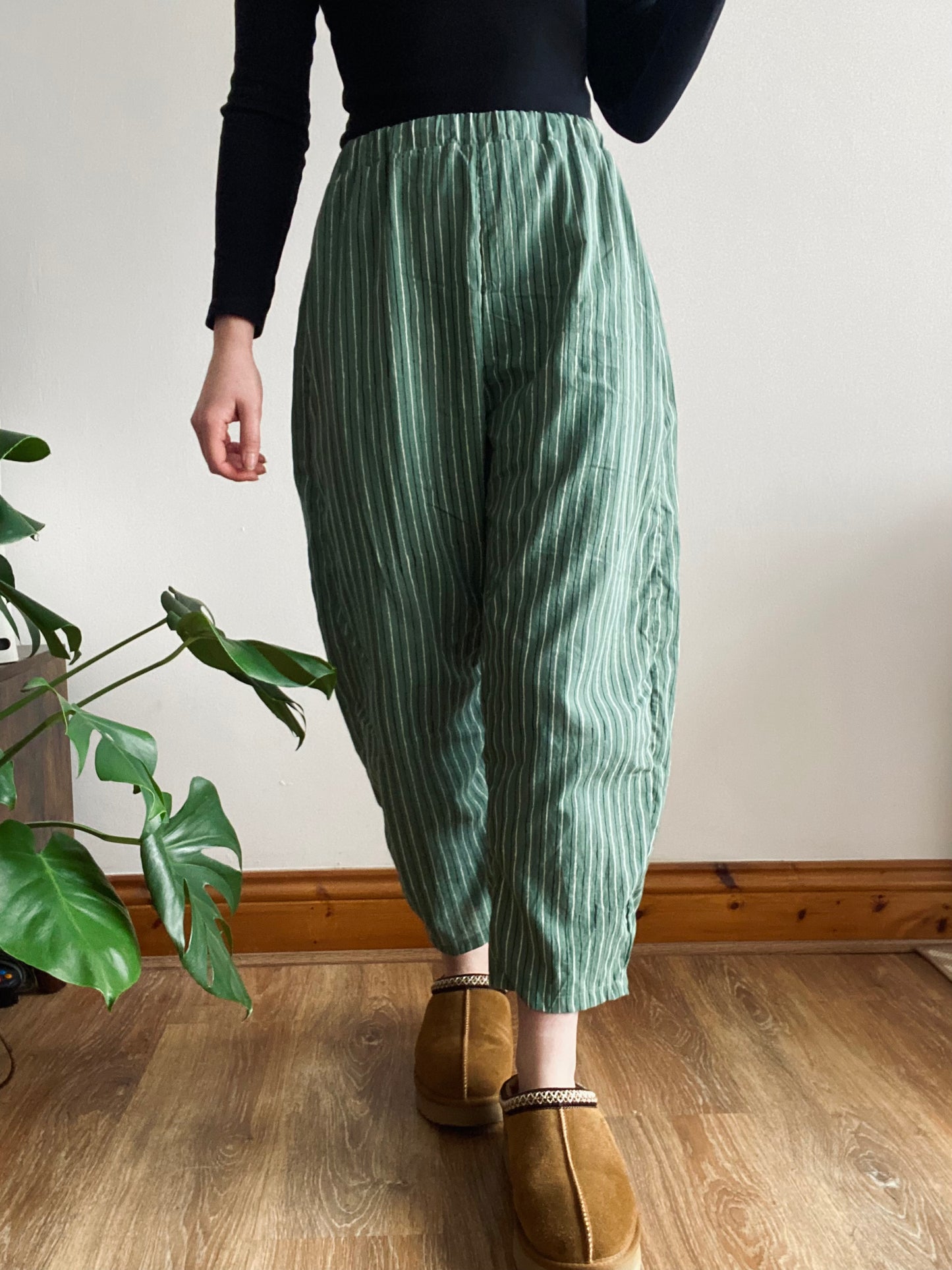Striped Cotton Trousers