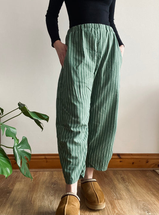 Striped Cotton Trousers